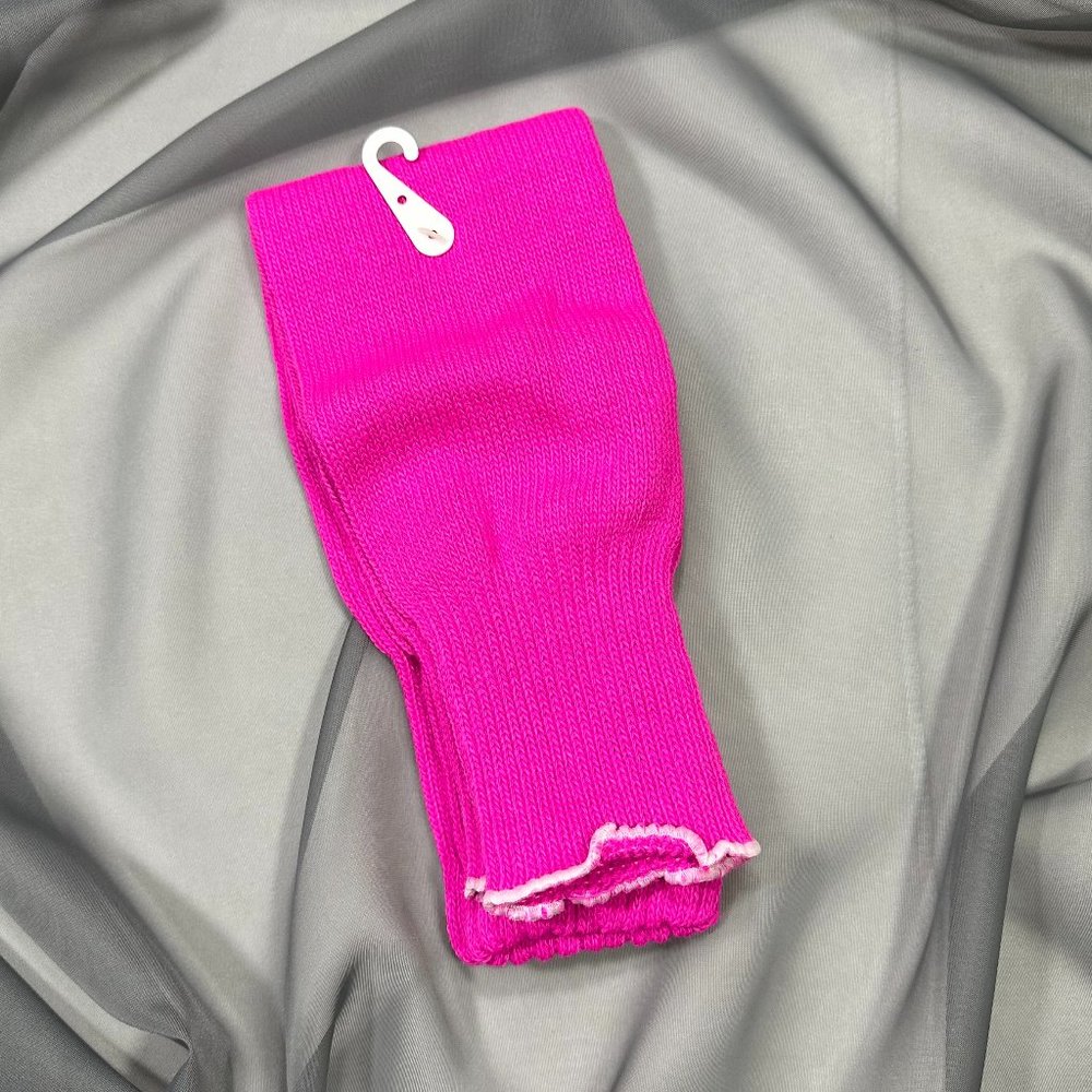 Women’s Cozy Pink Leg Warmers, Large
